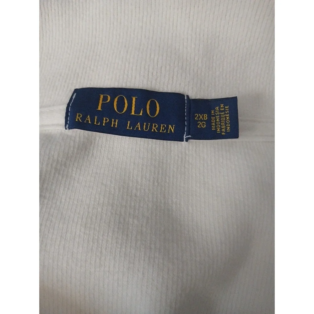 Polo Ralph Lauren Men's Estate-Rib Quarter-Zip Pullover Sz 2XB Parchment Cream